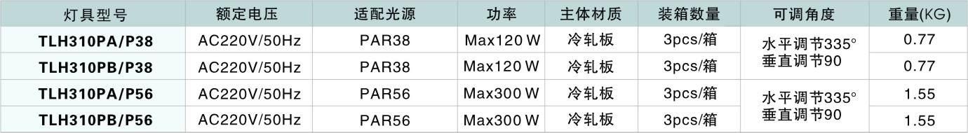 室內(nèi)高空筒射燈TLH310P系列 (1)